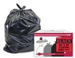 SPARTANO-GARBAGE BAGS-STRONG-BLACK-26"X36"