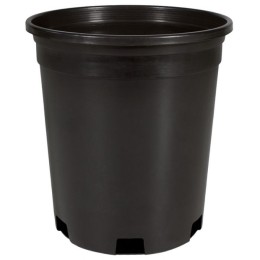 grower's authority 3 gallon side drain ribbed nursery pot, black