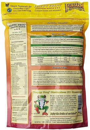 FOX FARM HAPPY FROG JAPANESE MAPLE DRY FERTILIZER, 4 LB BAG