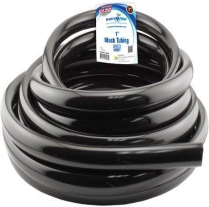 HYDRO FLOW VINYL TUBING BLACK 1 IN ID - 1.25 IN OD 50 FT ROLL ( EA)