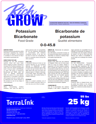 POTASSIUM BICARBONATE 25KG
