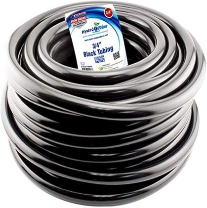 HYDRO FLOW VINYL TUBING BLACK 3/4 IN ID - 1 IN OD (EA)