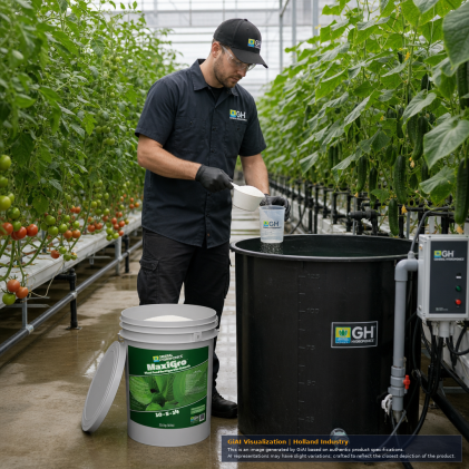 General Hydroponics MaxiGro 10-5-14 dry nutrient 50 lb resealable pail