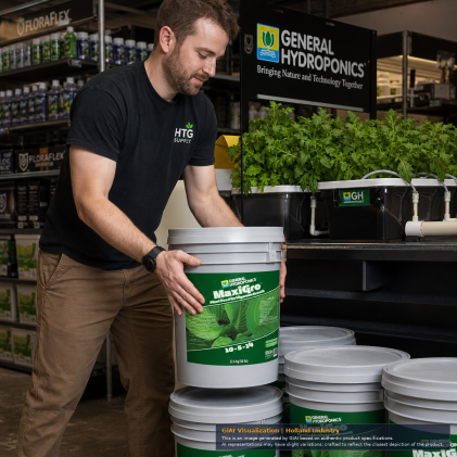 General Hydroponics MaxiGro 10-5-14 dry nutrient 50 lb resealable pail