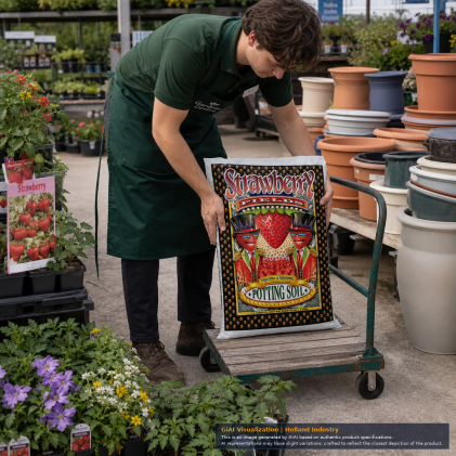 FoxFarm Strawberry Fields Fruiting and Flowering Potting Soil 1.5 Cu Ft Bag Front View