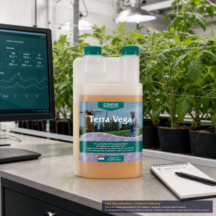 CANNA Terra Vega 1 L vegetative nutrient bottle for peat-based indoor container gardens