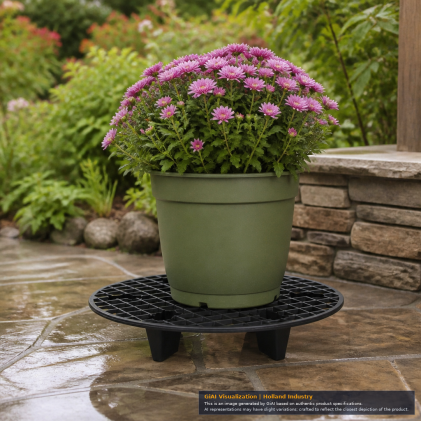 GRO PRO NX Level Pot Elevator 16-inch black grid support platform