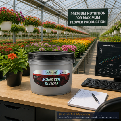 Monster Bloom 2.5 kg in a greenhouse environment