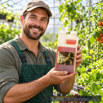 The Stimul8r 1 Litre bottle with dual-cap design and vibrant label.