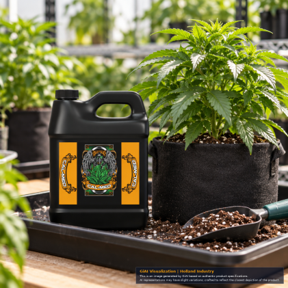 Cal-Med 1 Litre nutrient solution by PlantiMatter in use