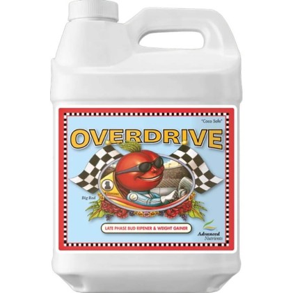 Advanced Nutrients Overdrive bottle with label for bloom boosting